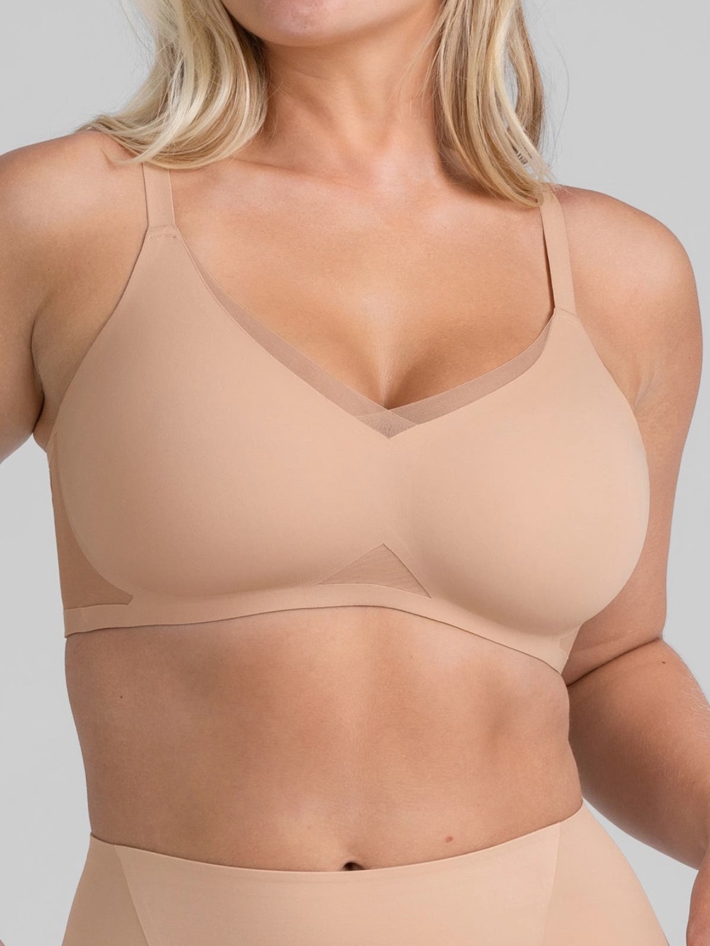 Honeylove XL Liftwear Crossover Bra in Sand NWT